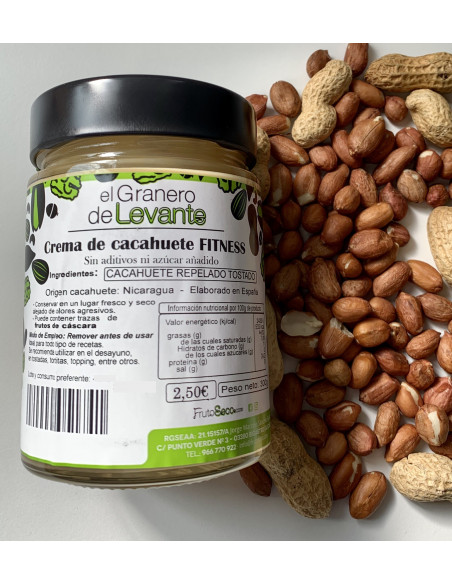 CREMA DE CACAHUETE FITNESS 0% AZÚCAR 300G