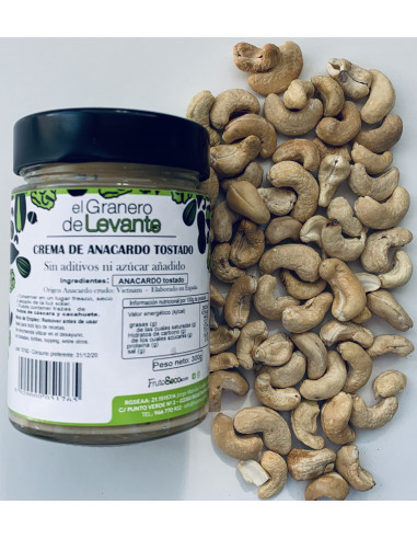 Crema de Anacardo Tostado 100% Natural. 300 g