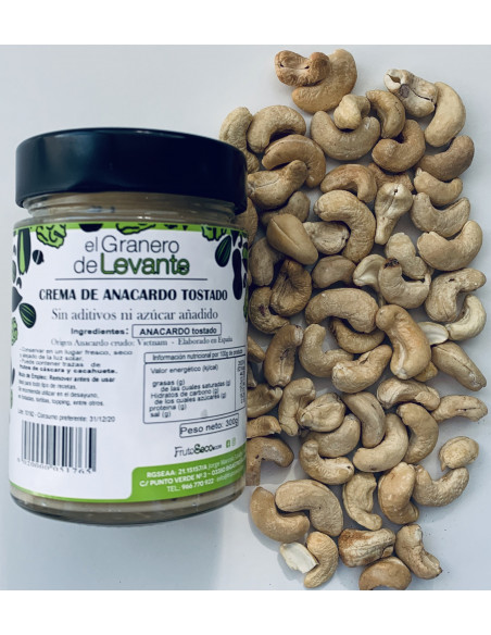 Crema de Anacardo Tostado 100% Natural. 300 g
