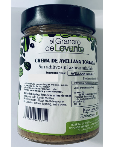Crema 100%  Avellana Tostada, 300g
