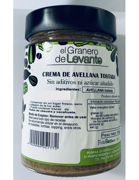 Crema 100%  Avellana Tostada, 300g