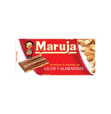 (x5) Chocolate Leche y Almendras LA MARUJA 150g