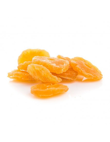 Piña deshidratada en rodajas, bandeja 250g