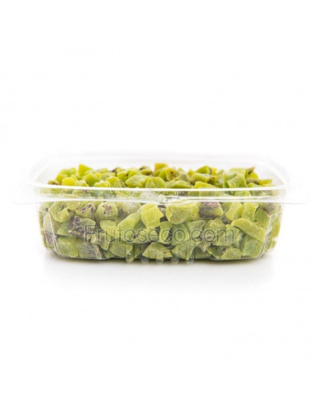 Kiwi deshidratado en dados, bandeja 250 gramos.