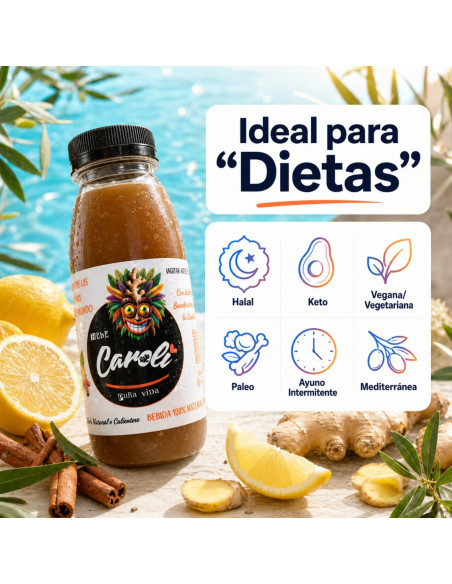Caroli Bebida Jengibre Canela y Limón (Pack 6 und.) 250ML