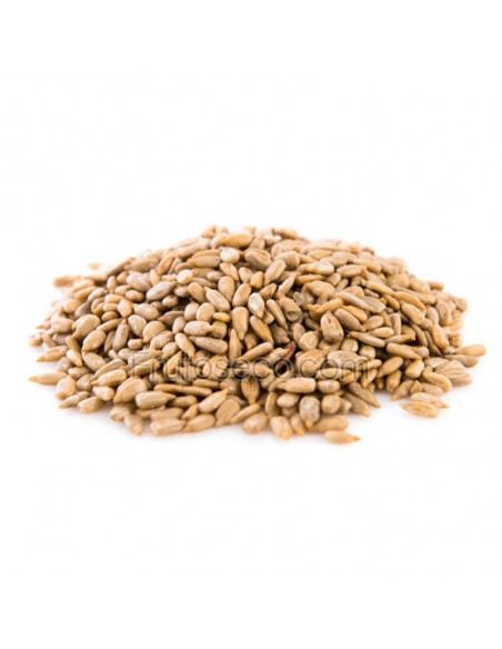 Pipa de girasol pelada frita con sal, bote 500 gramos "envasado al vacío"