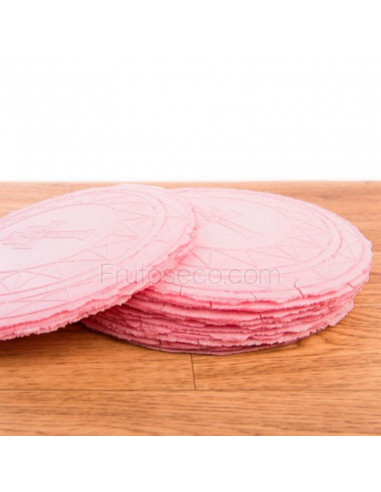 Obleas de Fresa, colorante 100% Natural, paquete 18 unidades
