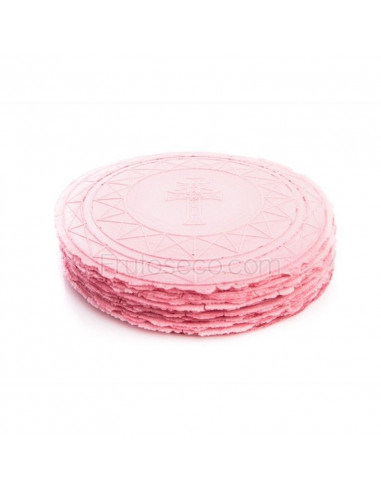 Obleas de Fresa, colorante 100% Natural, paquete 18 unidades