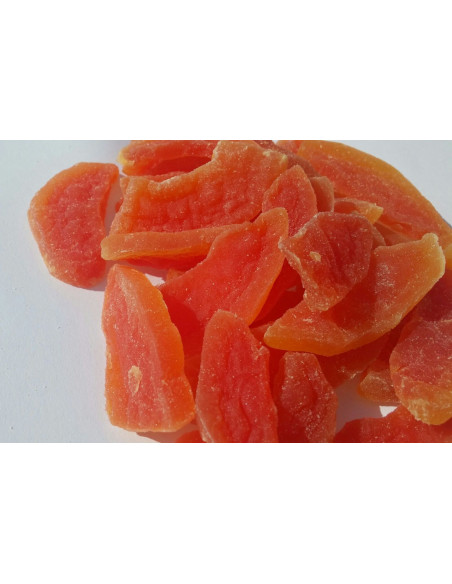 Papaya Natural deshidratada en tiras, bandeja 200 gramos